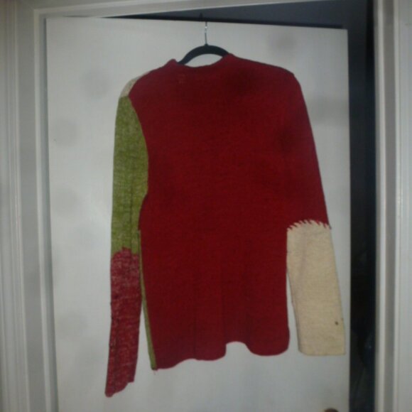 CRAZY HORSE 🧿COLLECTION Multicolor Embellished  Design Y2K 90s PULLOVER  Sz L - Picture 3 of 8